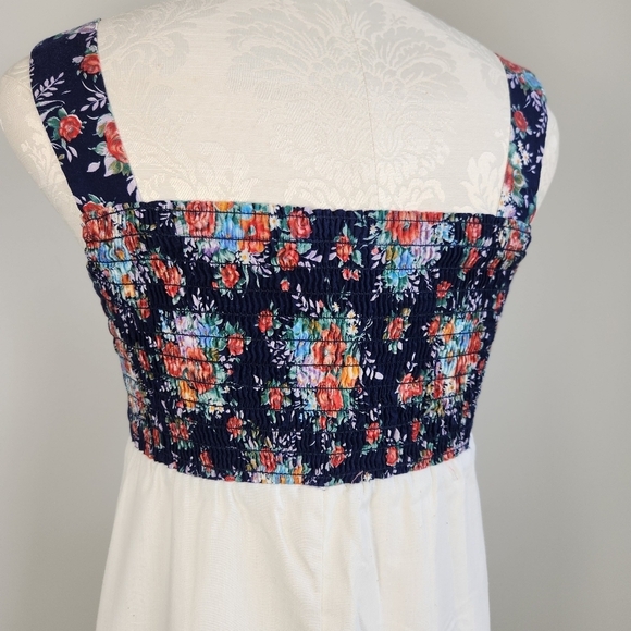 Vintage Honolulu Hawaii Smocked Tank Midi Dress Summer Retro Tiki Beach Resort - Picture 7 of 16